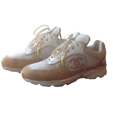 chanel sneaker damen beige|Chanel sneakers 9.5.